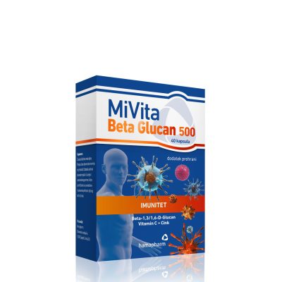MiVita Beta Glucan 500 kapsule 40 kapsula