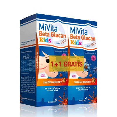 MiVita Beta Glucan KIDS sirup 1+1 gratis
