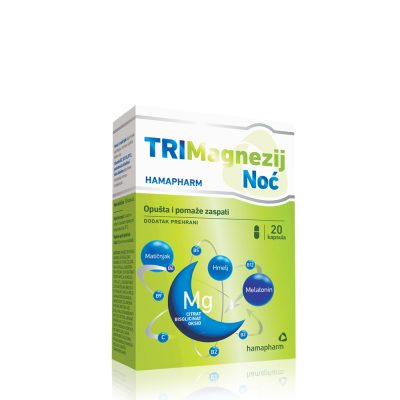 TRIMagnezij Noć 20 kapsula opušta i pomaže zaspati