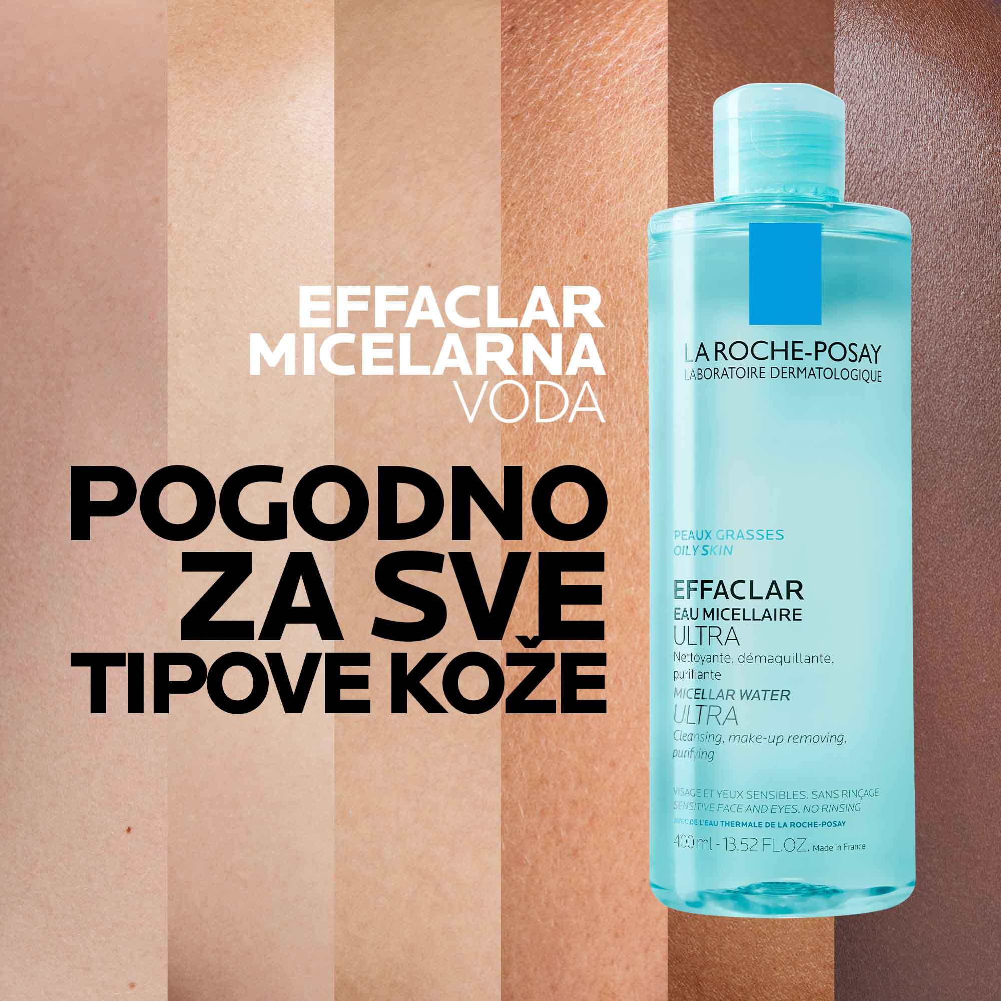 La Roche-Posay EFFACLAR micelarna voda za uklanjanje šminke i čišćenje kože