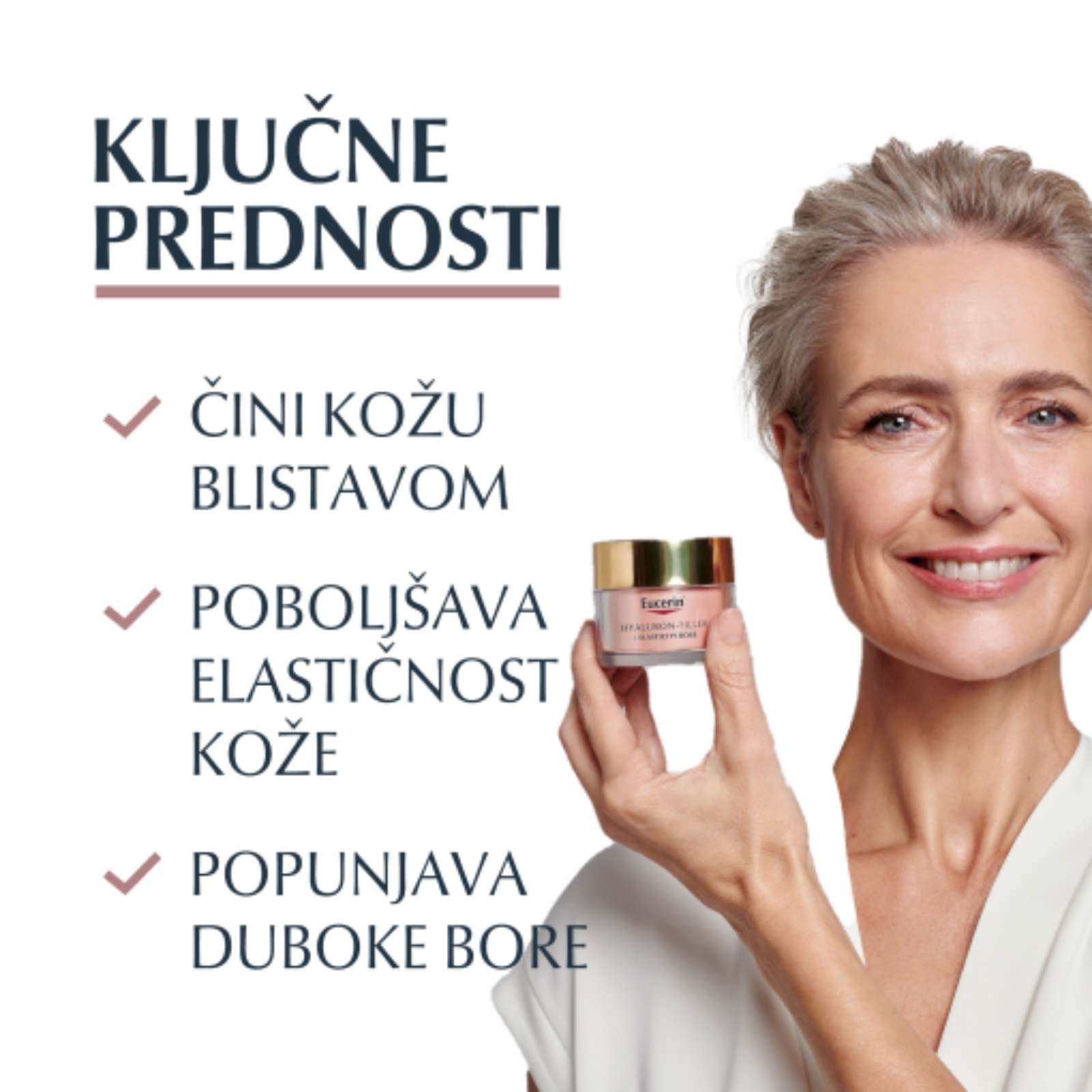 Eucerin Hyaluron-Filler+Elasticity ROSY dnevna krema SPF30 - Slika 2