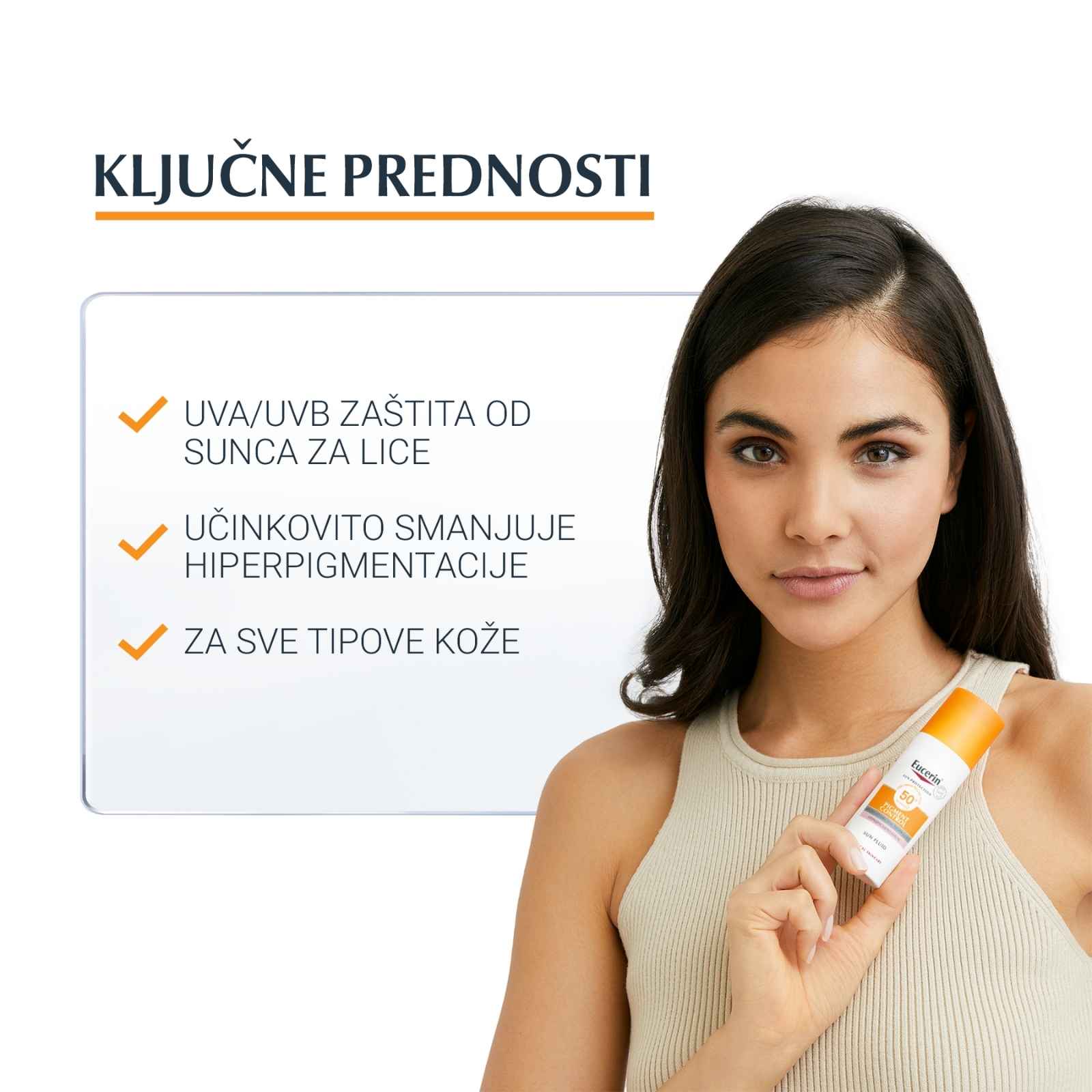 Eucerin SUN Pigment Control fluid za zaštitu kože lica od sunca SPF50+ - Slika 2