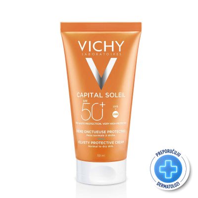 VICHY CAPITAL SOLEIL Baršunasta krema za ljepši izgled kože, normalna do suha osjetljiva koža SPF50+