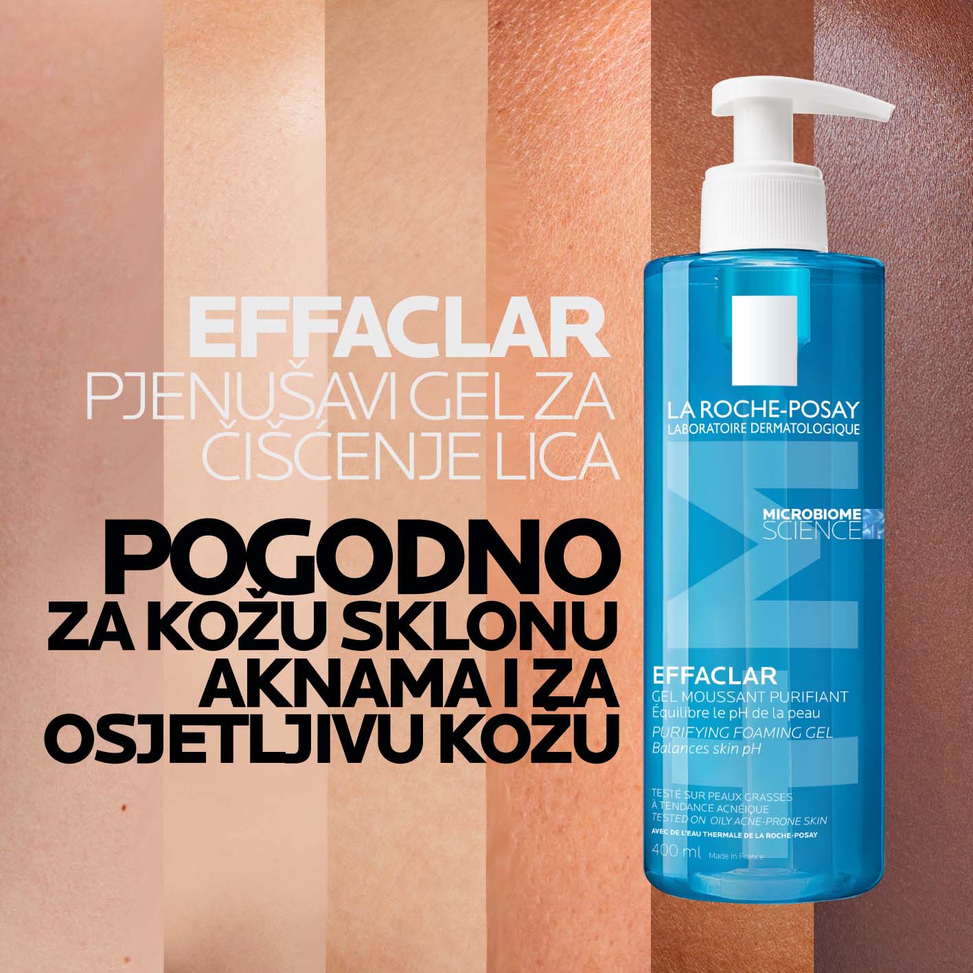 La Roche-Posay EFFACLAR Pjenušavi gel za čišćenje masne, osjetljive kože lica - Slika 5