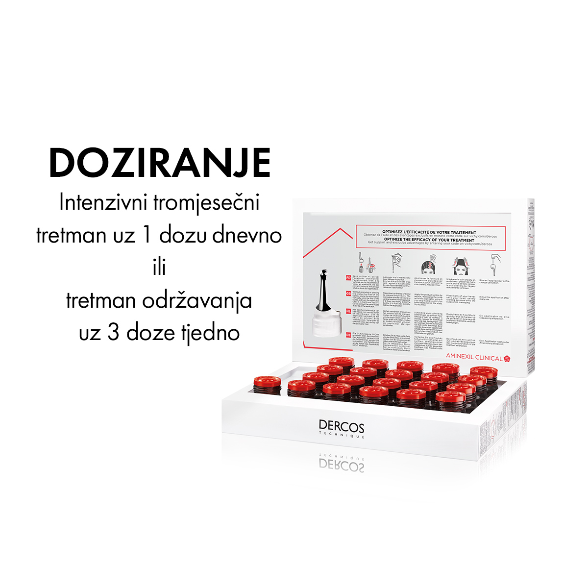 VICHY DERCOS AMINEXIL CLINICAL 5 Ampule protiv ispadanja kose za žene - Slika 5