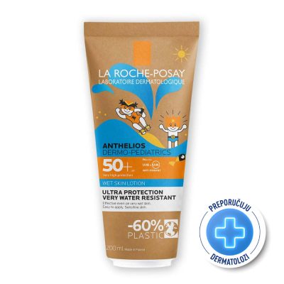 La Roche-Posay ANTHELIOS DP Wet Skin Losion za mokru ili suhu kožu za zaštitu od sunca za djecu SPF50+
