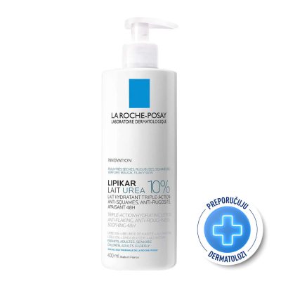 La Roche-Posay LIPIKAR LAIT UREA 10% Hidratacijski losion s trostrukim djelovanjem za vrlo suhu i hrapavu kožu