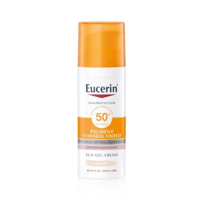 Eucerin Pigment Control tinted gel-krema za zaštitu kože lica od sunca SPF 50+, svijetla nijansa
