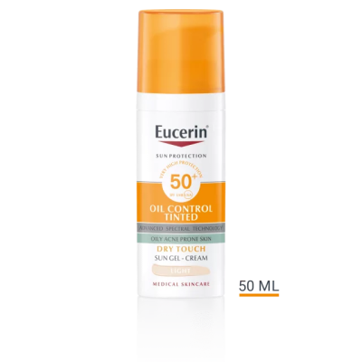 Eucerin Oil Control tinted gel-krema za zaštitu kože lica od sunca SPF 50+