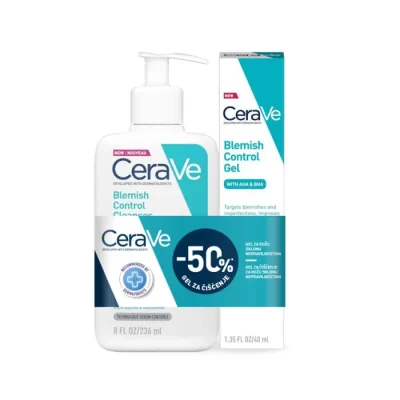 CeraVe Gel za kožu sklonu nepravilnostima, 40 ml + 50% POPUST na CeraVe Gel za čišćenje za kožu sklonu nepravilnostima, 236 ml