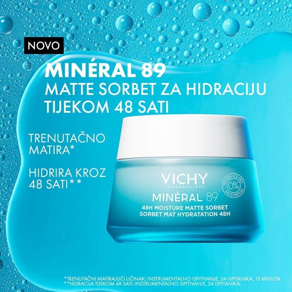 VICHY MINÉRAL 89 MATTE SORBET ZA HIDRACIJU TIJEKOM 48 SATI - Slika 3
