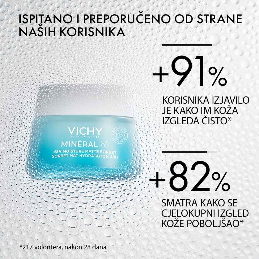 VICHY MINÉRAL 89 MATTE SORBET ZA HIDRACIJU TIJEKOM 48 SATI