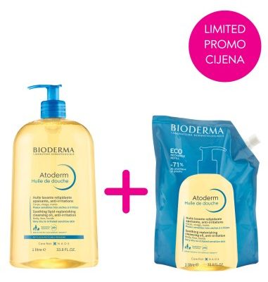 Bioderma Atoderm Ulje za tuširanje + Refill Promo pakiranje