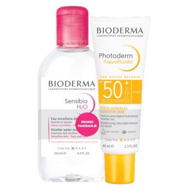 Bioderma Photoderm Aquafluid SPF50 + Sensibio H2O PROMO pakiranje