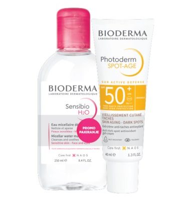 Bioderma Photoderm SPOT-AGE SPF50 krema + Sensibio H2O Promo pakiranje