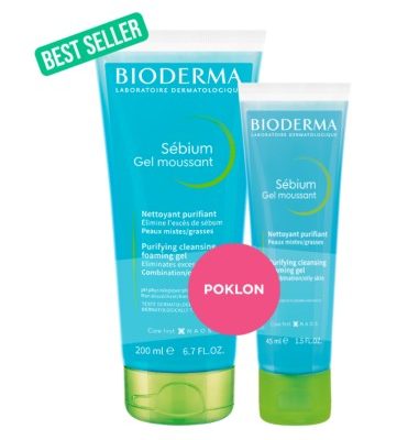 Bioderma Sebium Gel Moussant 200ml + Sebium Gel Moussant 45ml Promo pakiranje