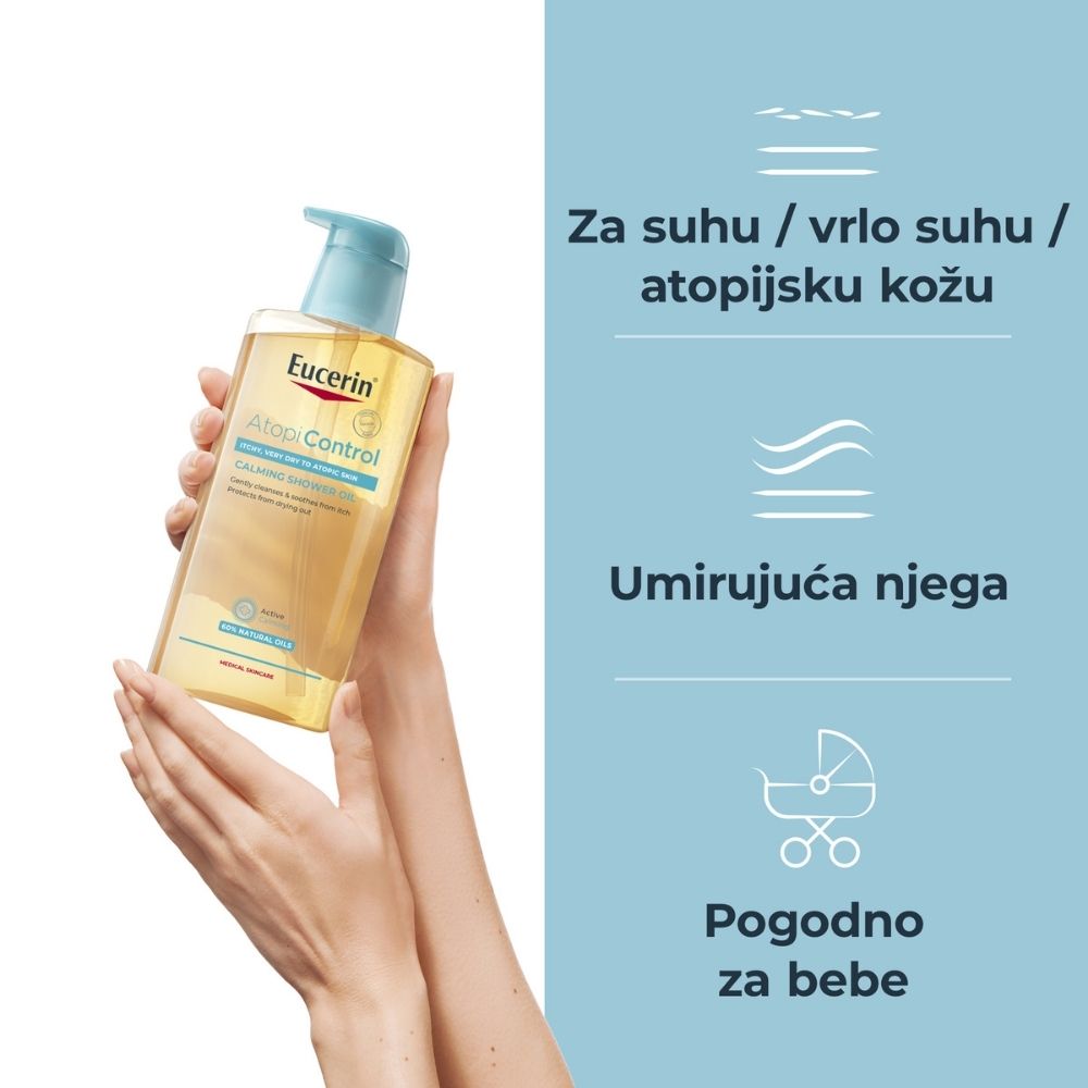 Eucerin AtopiControl losion za tijelo 400 ml + ulje za tuširanje 400 ml Promo pakiranje - Slika 3