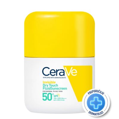 CeraVe Nevidljivi „Dry Touch” fluid za zaštitu od sunca, SPF 50+